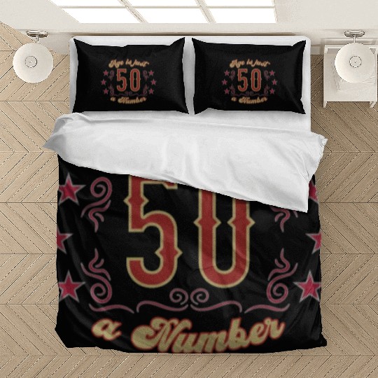 50th birthday vintage just one number Bedding Sets
