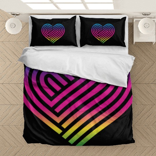 Rainbow Heart Homosexuality LGBT Love Bedding Sets