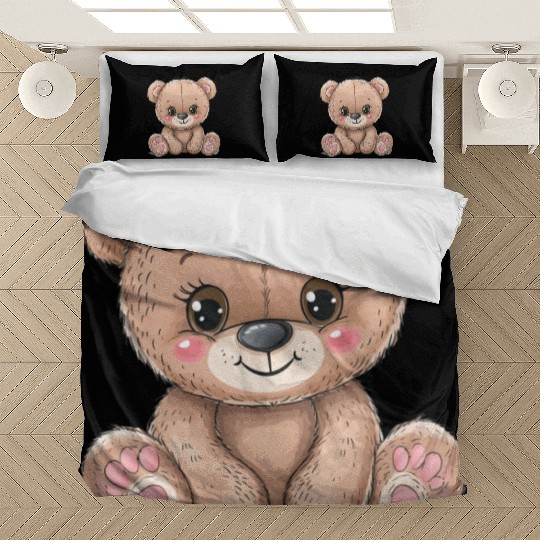 Cute Kawaii Teddy Bear Clipart, Cute Teddy Bear Bedding Sets
