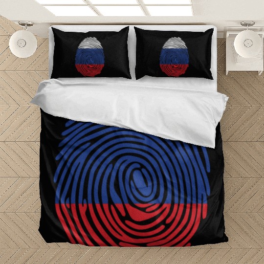 Russian fingerprint flag Bedding Sets