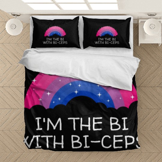 Im the Bi with Biceps Bisexual LGBTQ Bi Pride LGBT Bedding Sets