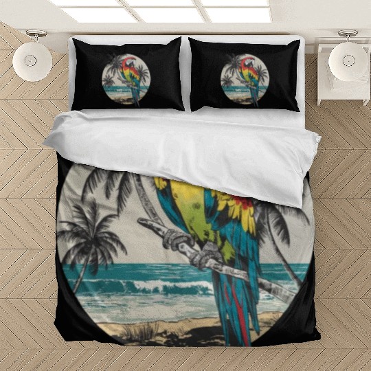 Macaw Parrot for a Bird Lover Animal Lover Bedding Sets