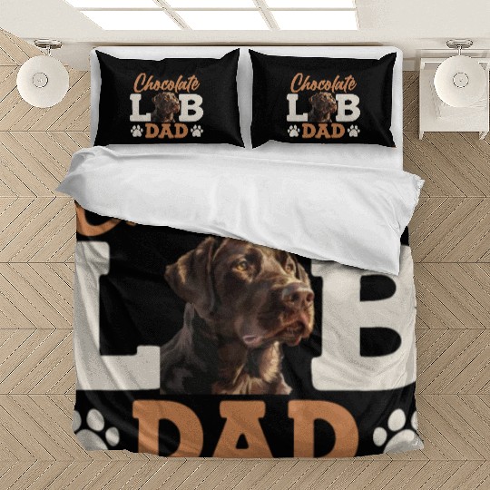Labrador Owner CHOCOLATE LAB DAD Labrador Dog Bedding Sets