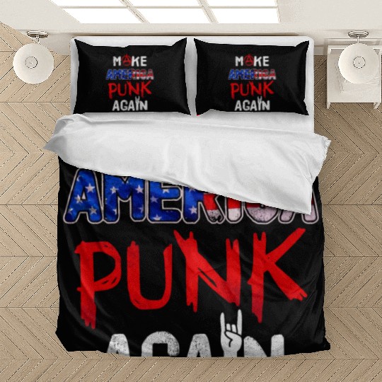 Make America punk again / US Punk Rock, Punks Bedding Sets