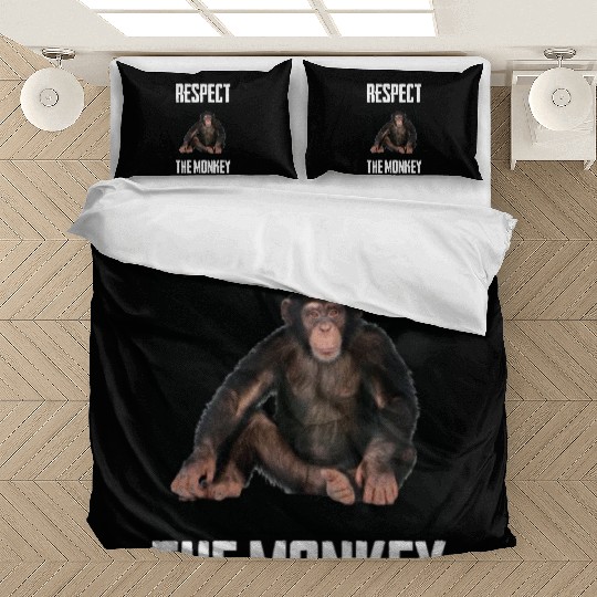 Respect The Monkey Photo Funny Primate Ape Lover Bedding Sets