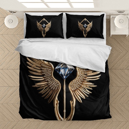 Elegant Angel Wing Pendant Design Bedding Sets