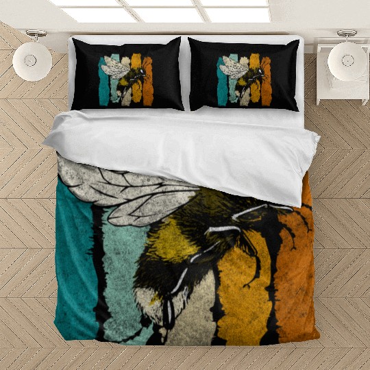 Honey Bee Nature Flowers Bees Bedding Sets