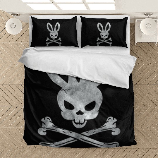 Funny Easter Bunny Crossbones Bedding Sets