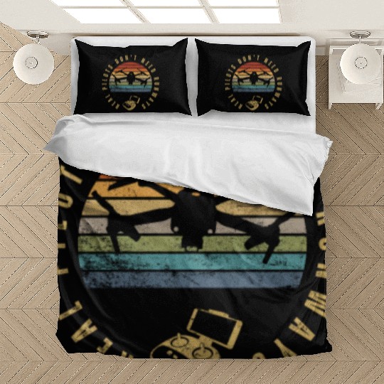 Quadcopter Real Pilots Don't Need Runways Funny Bedding Sets