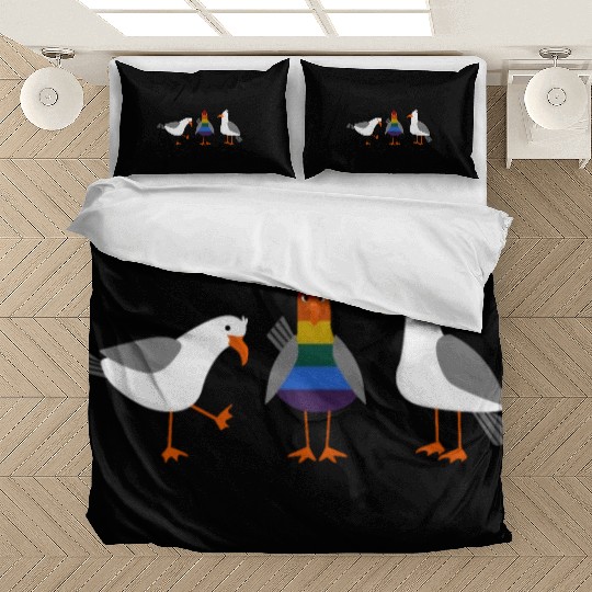 Seagull LGBT Gay Lesbian Rainbow Flagge Bedding Sets