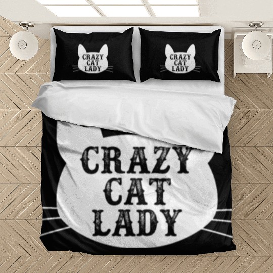 Crazy Cat Lady Bedding Sets - Funny Cats Lovers Kitten