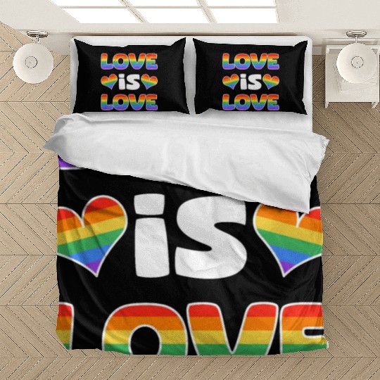 Love is Love rainbow colored Bedding Sets