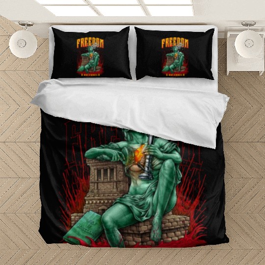 statue of liberty smoking #1 Bedding Sets