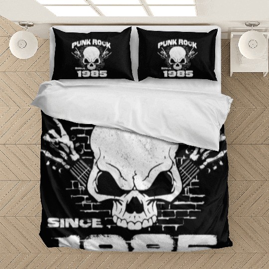 39th Birthday - Punk Rock Since 1985 Skull Rock Bedding Sets
