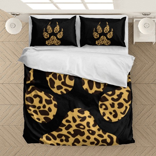 Leopard Paw Funny Jaguar Animal Lover Pawprint Pun Bedding Sets