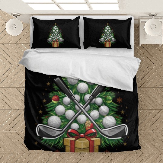 Golf Equipment Christmas Tree Christmas Golf Bedding Sets