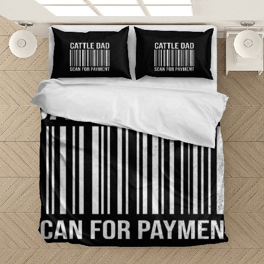 Cattle Dad Scan For Payment Livestock Breeder Bedding Sets