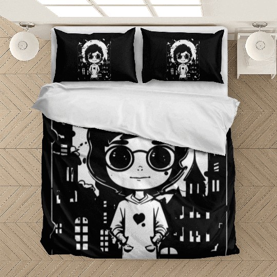 Cute Chibi Anime Science Girl Bedding Sets