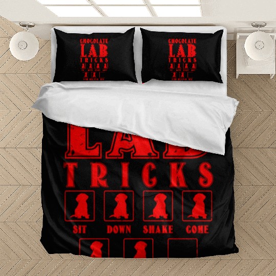 Brown Labrador CHOCOLATE LAB TRICKS Stubborn Bedding Sets