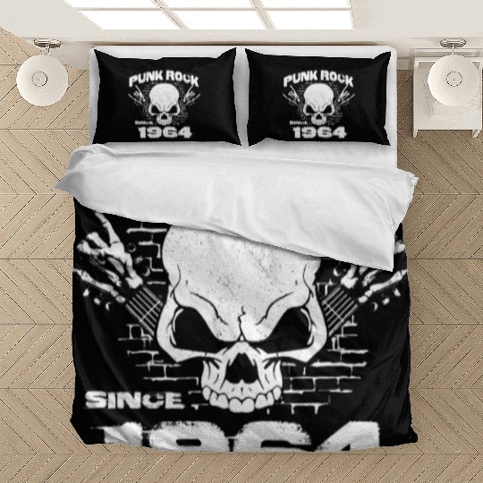 Punk Rock Since 1964 - Skull Rock Hands 60th Bedding Sets