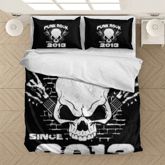 Punk Rock Since 2013 - Skull Rock Hands 11th Bedding Sets