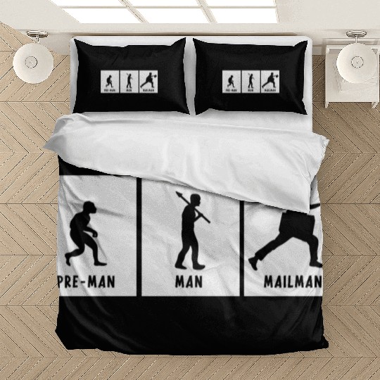 Humor Joke Hilarious about Postman Evolution Of Ma Bedding Sets
