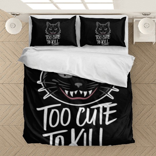 Gothic Emo Cat Design For Cat Lovers And Bedding Sets