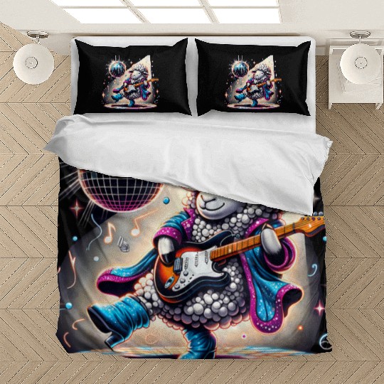 Disco Ball Guitar Sheep Bedding Sets
