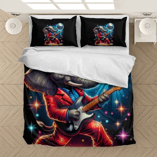 Disco Ball Guitar Elephant Bedding Sets