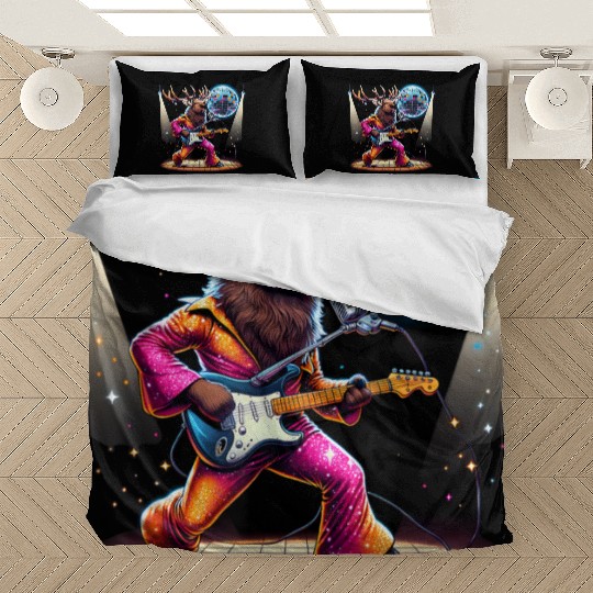 Disco Ball Guitar Elk Bedding Sets