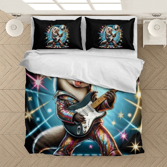 Disco Ball Guitar Ferret Bedding Sets