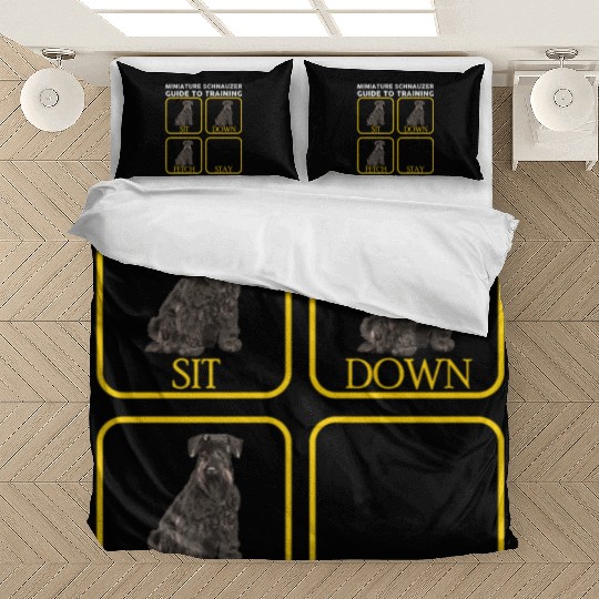 Miniature Schnauzer Training Premium Bedding Sets