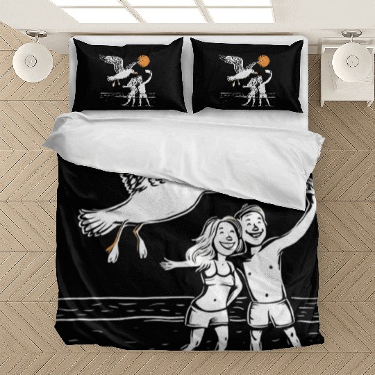 Seagull Surprise: The Ultimate Beach Photobomb Bedding Sets