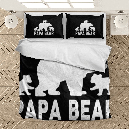 Papa Bear Fathers Day 3 Cubs Kid Bedding Sets