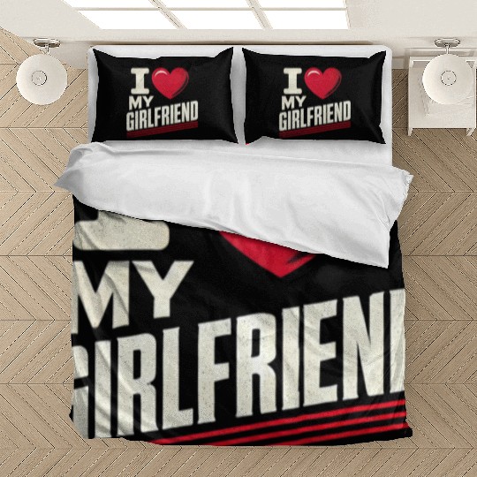 I Love My Girlfriend retro vintage Bedding Sets