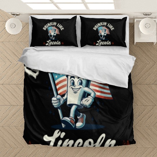 Drinkin' Like Lincoln 4th Of July Memorial Day Bedding Sets