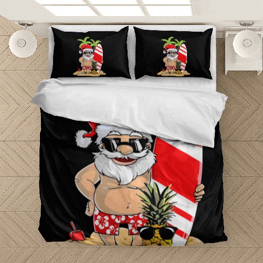 Santa Funny Christmas In July Bedding Sets