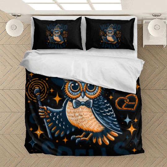 Wizard Owl Magical Pretzel Spells Bedding Sets