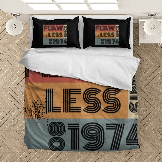 50th birthday Flawless since 08/1974 Bedding Sets