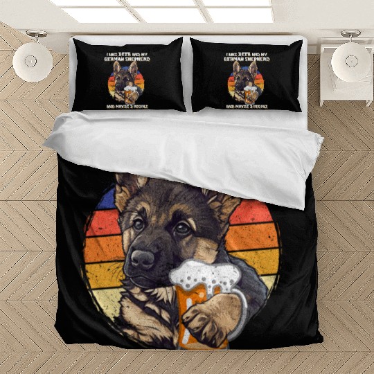 Shepherd Dog LIKE BEER AND GERMAN SHEPHERD Bedding Sets