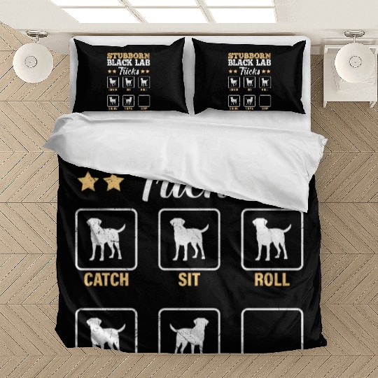 Labrador STUBBORN BLACK LAB TRICKS Labrador Bedding Sets