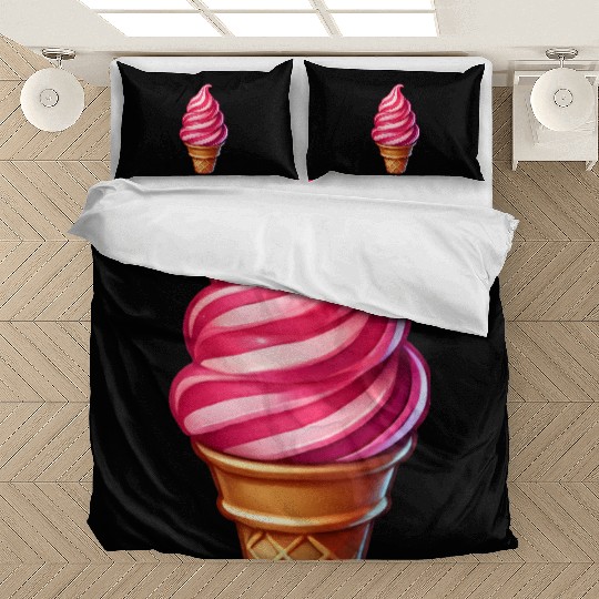 Candy cane ice cream motif in a sweet ice cream Bedding Sets