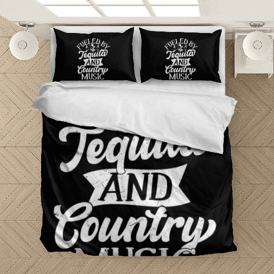 Fueled By Tequila And Country Music Cowboy Wester Bedding Sets
