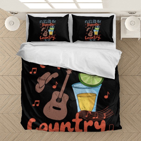 Fueled By Tequila And Country Music Western Cowboy Bedding Sets