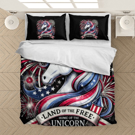 Star-Spangled Unicorn with American Pride and Bedding Sets