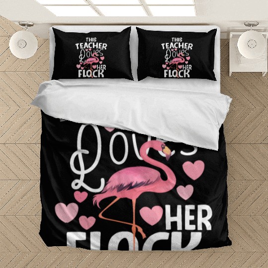 This Teacher Loves Her Flock Teacher T- Bedding Sets