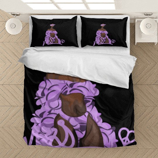 Body Of Art - Roses: Ebony On Purple Bedding Sets