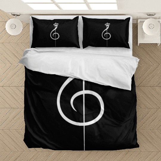 Crown Music Clef Note King Queen Prince Princess Bedding Sets
