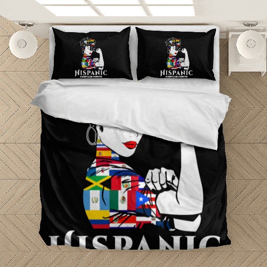 Hispanic Heritage Month Latino Countries Flag Bedding Sets
