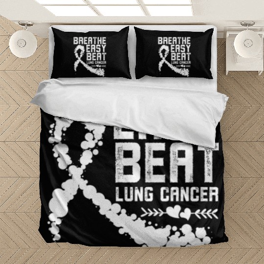 Breathe Easy Beat Lung Cancer Awareness Warriors Bedding Sets
